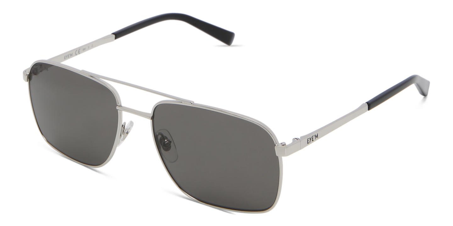 Shop EYE'M Square Sunglasses in Silver online.