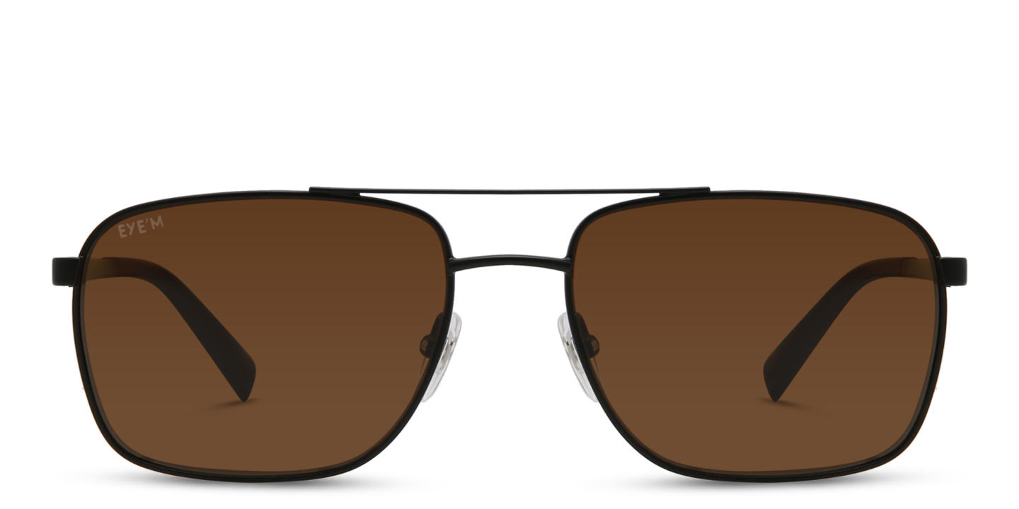 Shop EYE'M Square Sunglasses in Matte Black online.