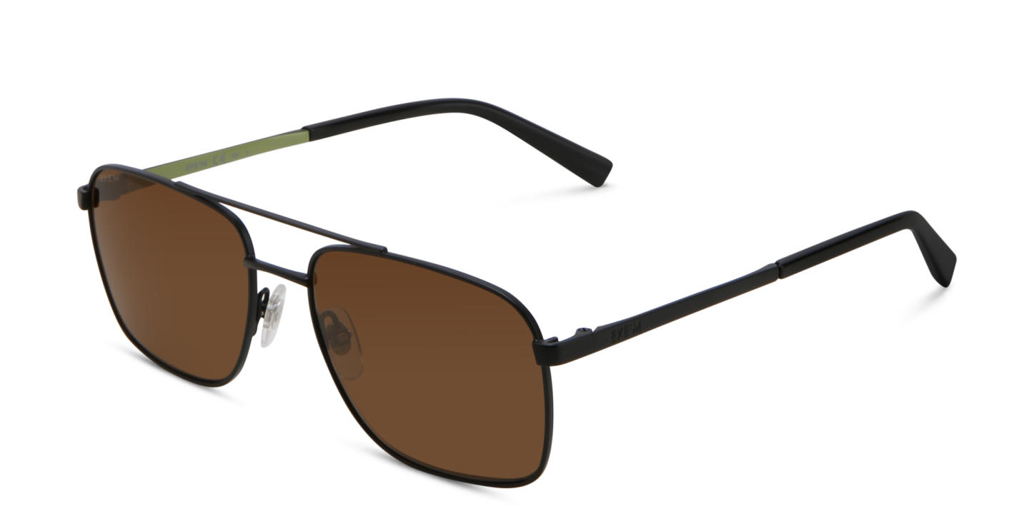 EYE'M Square Sunglasses in Matte Black – Product Photo 2