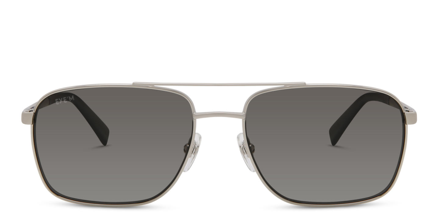 EYE'M Square Sunglasses in Silver – Product Photo 0