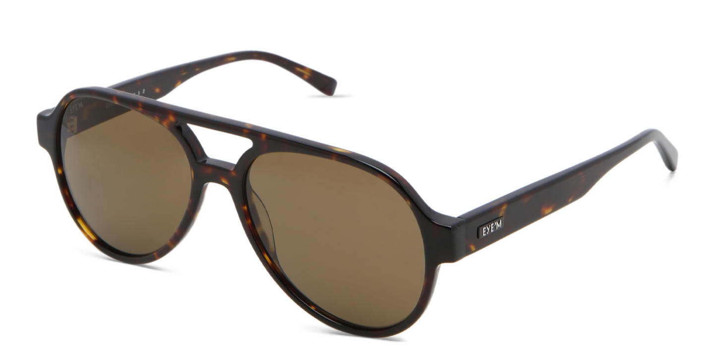 EYE'M Aviator Sunglasses in Havana – Product Photo 2