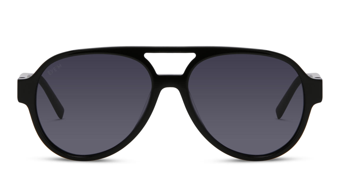 EYE'M Aviator Sunglasses in Black – Product Photo 0