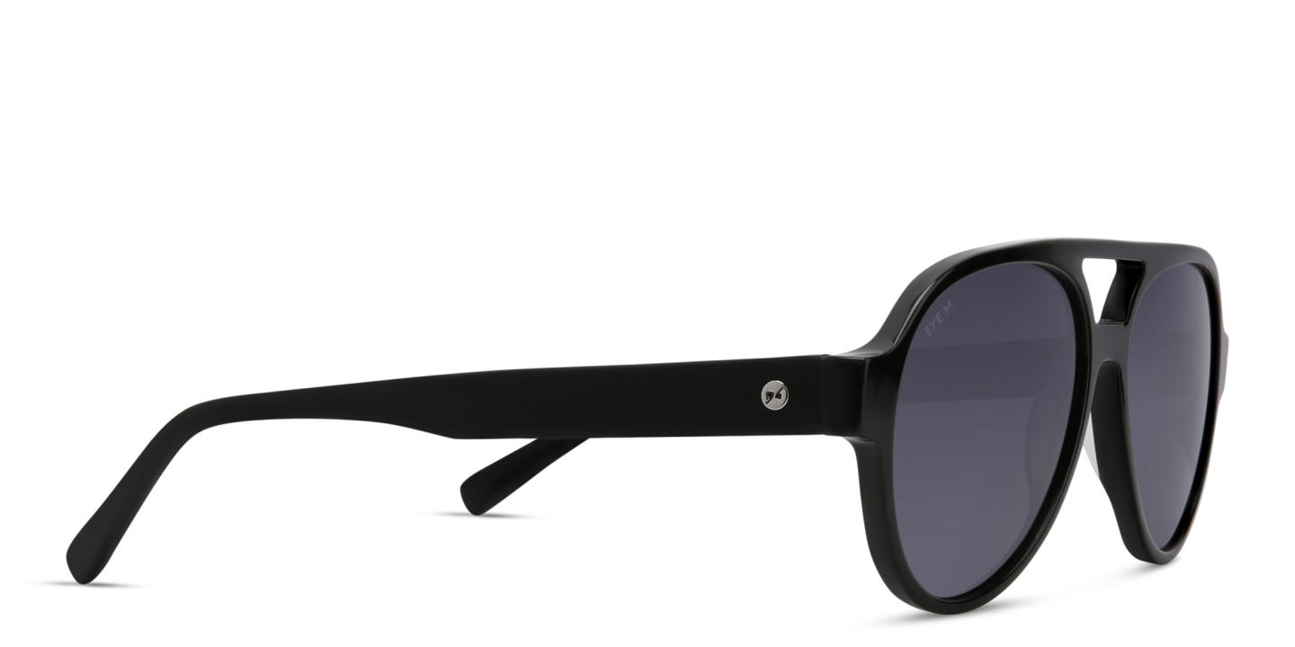 EYE'M Aviator Sunglasses in Black – Product Photo 3