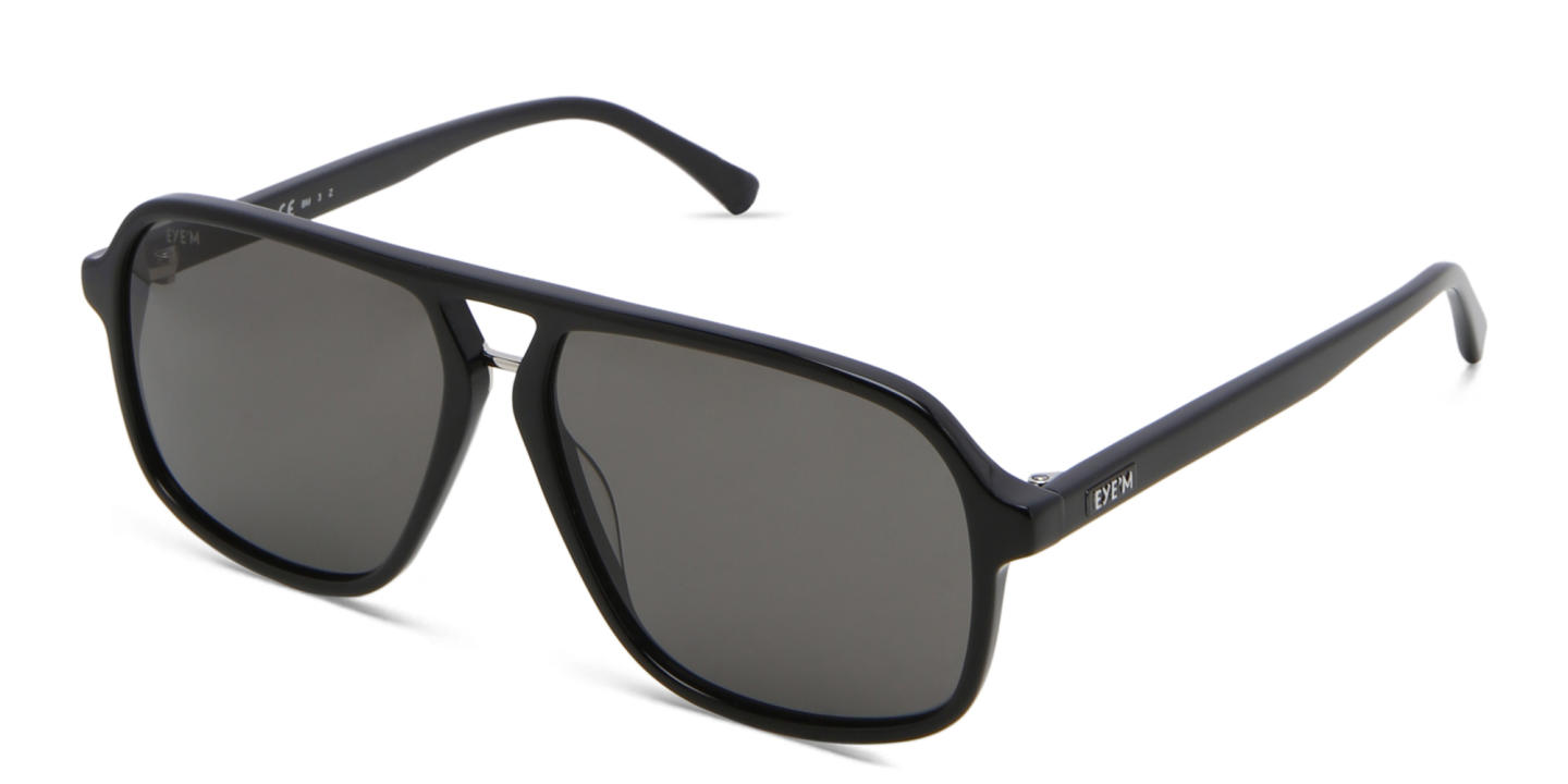Shop EYE'M Aviator Sunglasses in Black online.