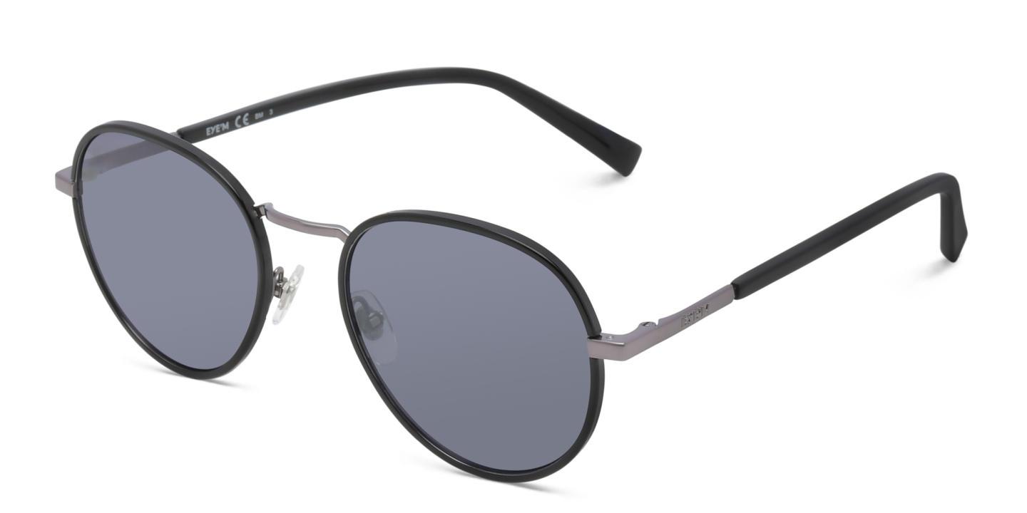 Shop EYE'M Round Sunglasses in Gunmetal online.