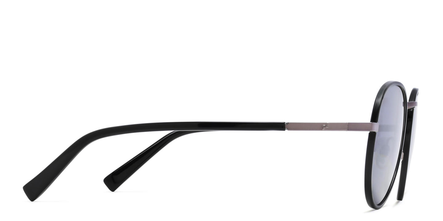 EYE'M Round Sunglasses in Gunmetal – Product Photo 3