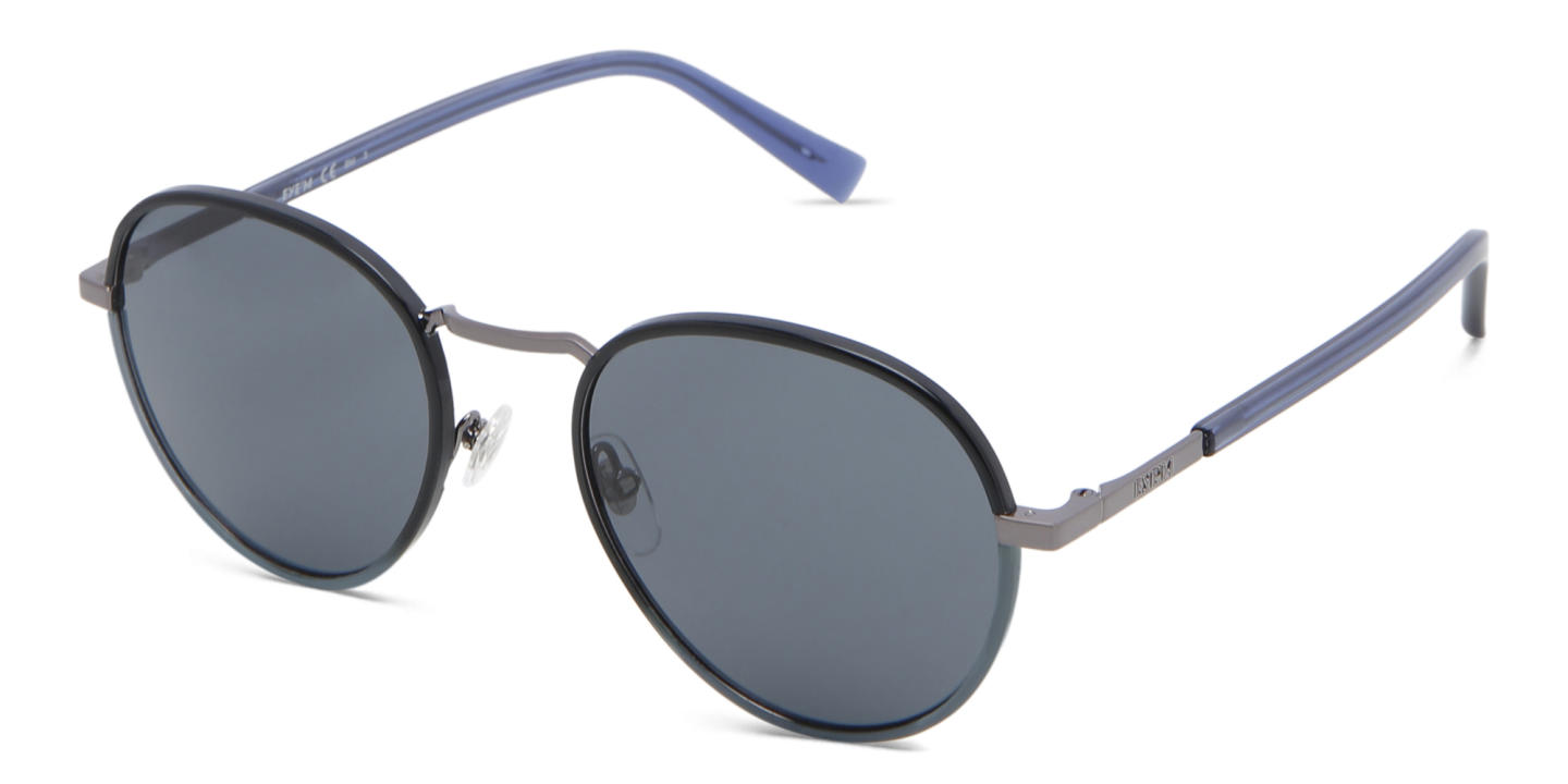 EYE'M Round Sunglasses in Gunmetal – Product Photo 2