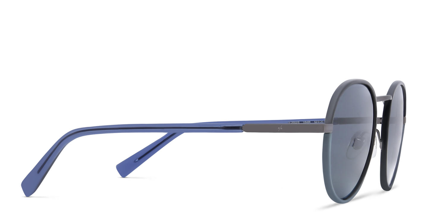 Shop EYE'M Round Sunglasses in Gunmetal online.