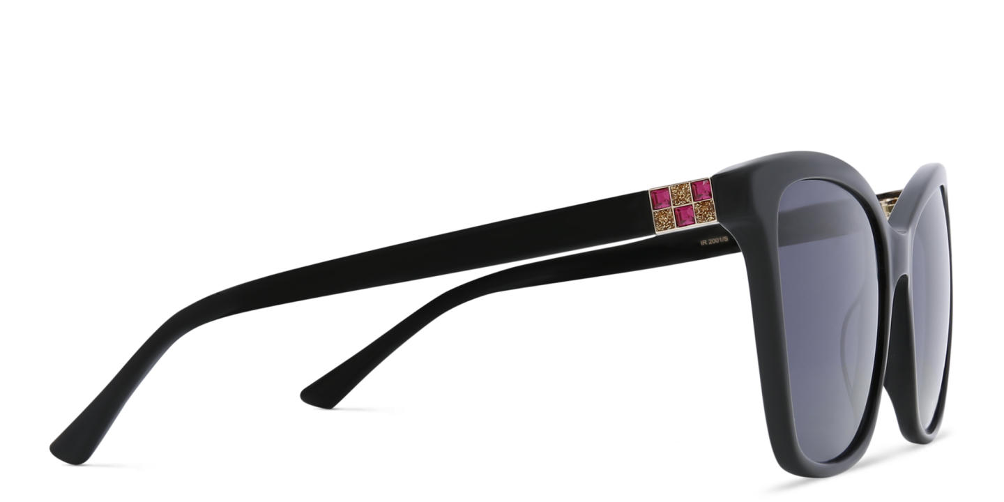 EYE'M Cat Eye Sunglasses in Black – Product Photo 3