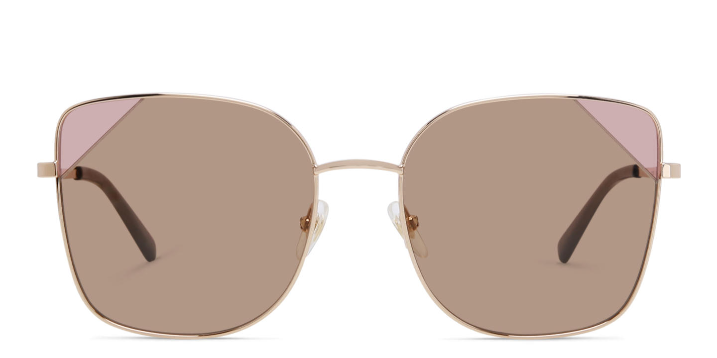 Shop EYE'M Cat Eye Sunglasses in Rose Gold online.