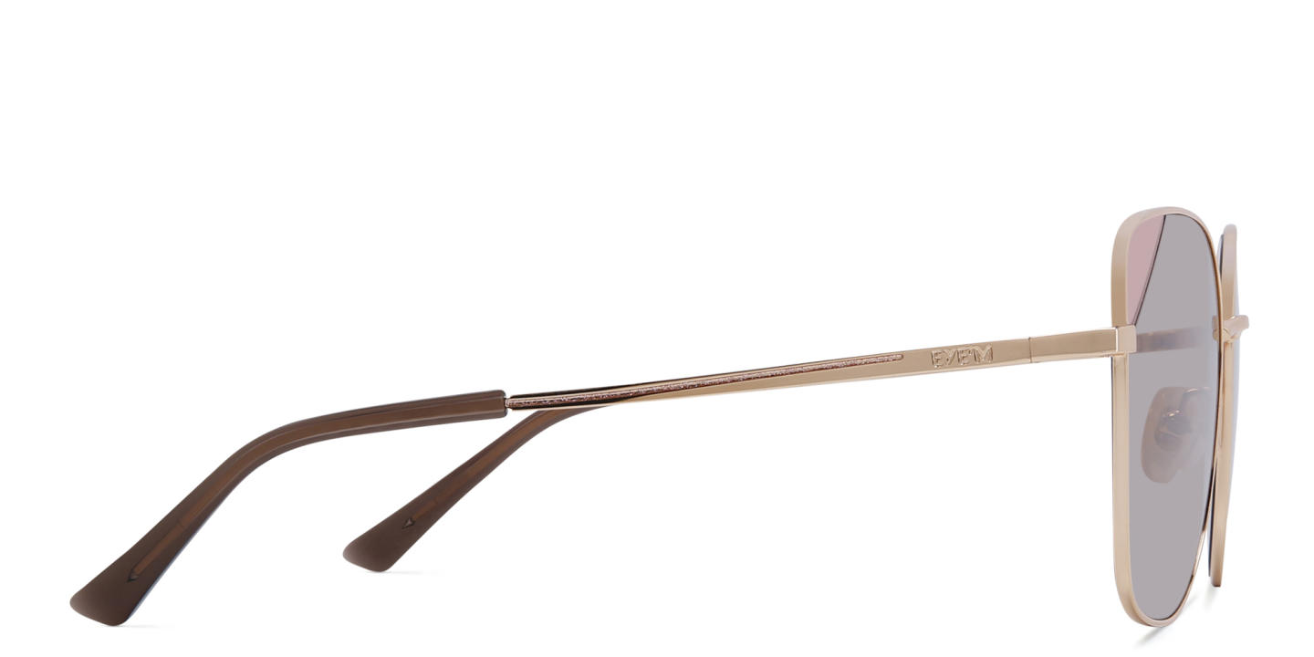 Shop EYE'M Cat Eye Sunglasses in Rose Gold online.