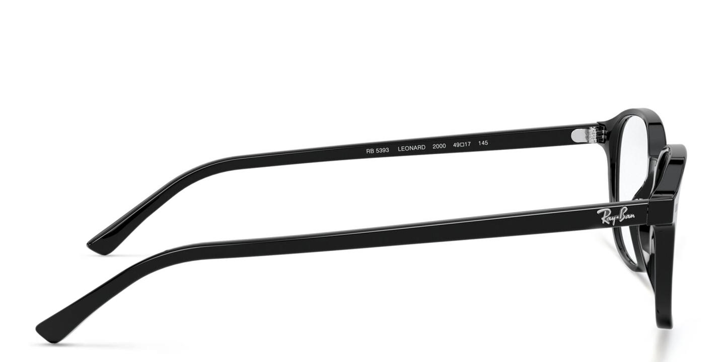 Shop Ray-Ban Leonard Square Eyeglasses in Black online.