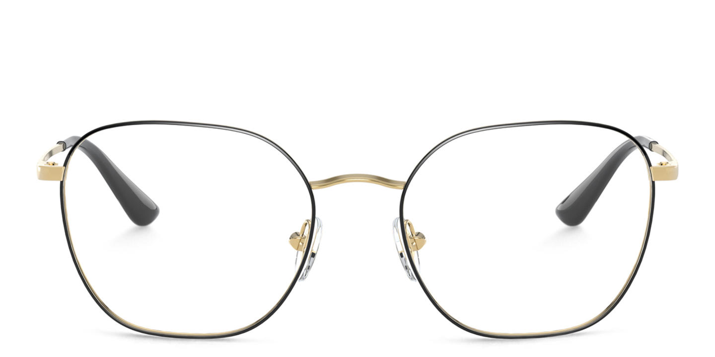 Vogue Eyewear Square Eyeglasses in Black Gold – Product Photo 0