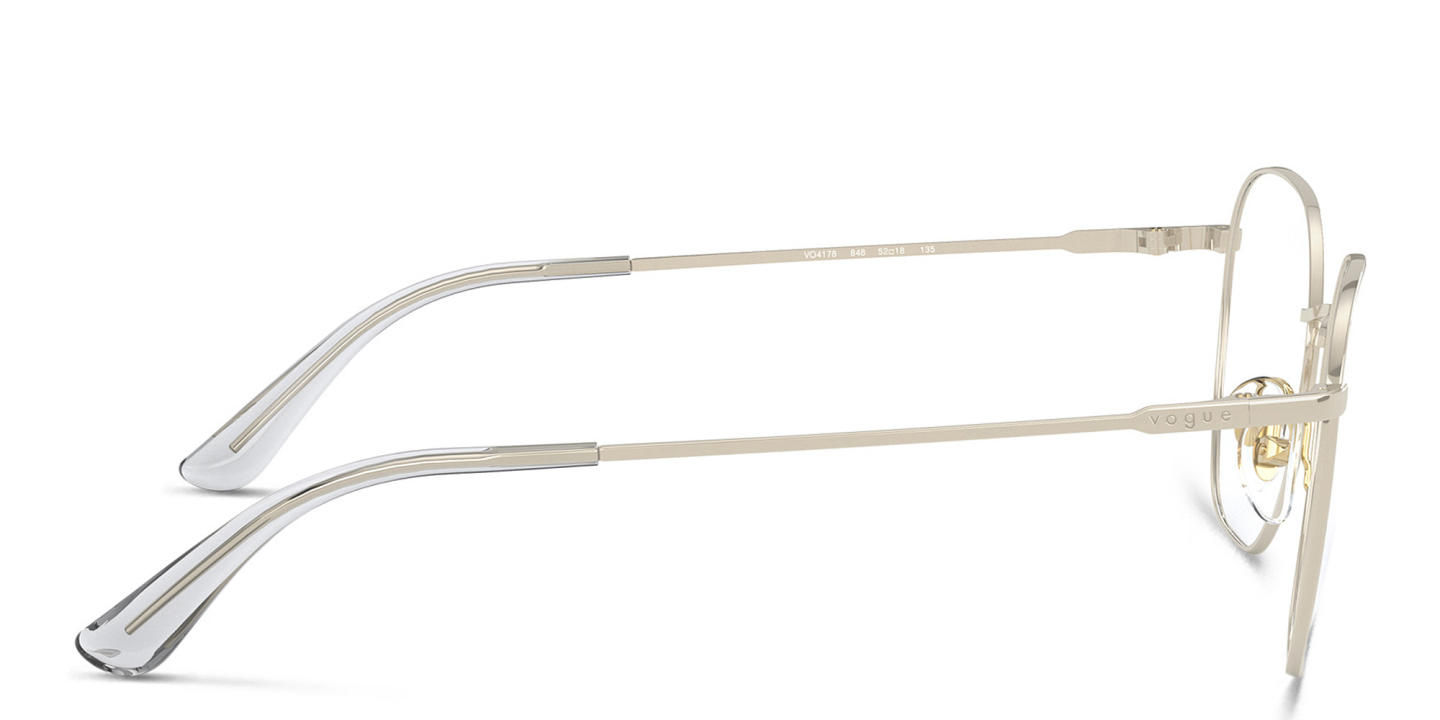Vogue Eyewear Square Eyeglasses in Gold – Product Photo 2