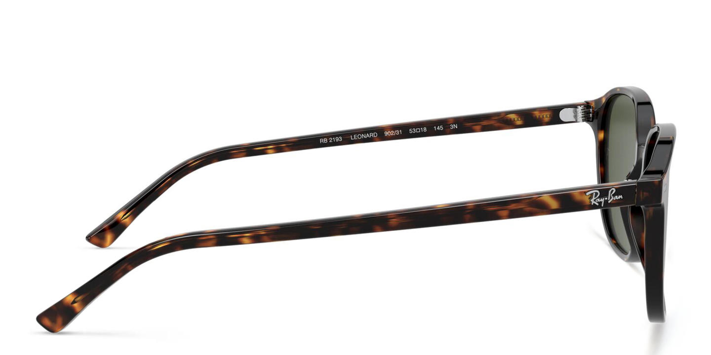 Ray-Ban Leonard Square Sunglasses in Tortoise – Product Photo 2