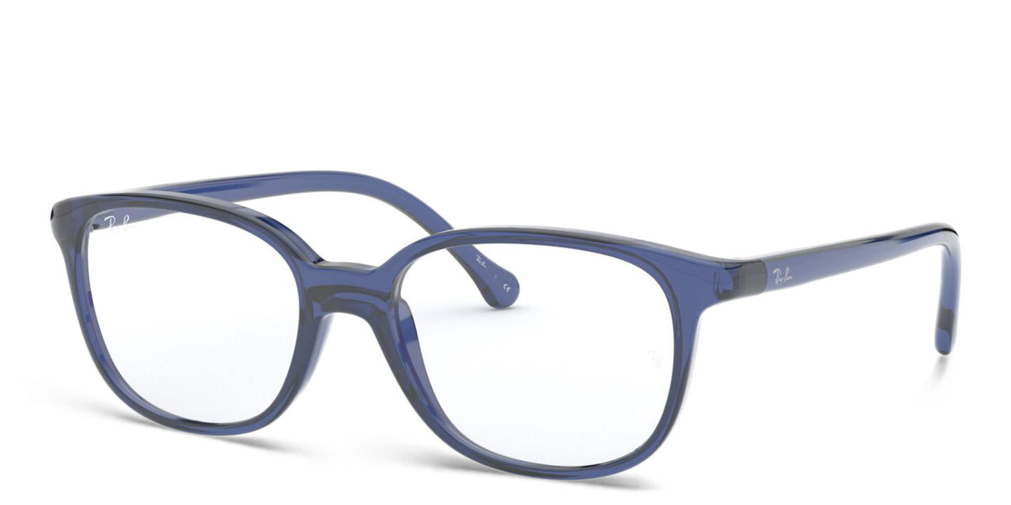 Ray-Ban Junior Kids Square Eyeglasses in Transparent Blue – Product Photo 1