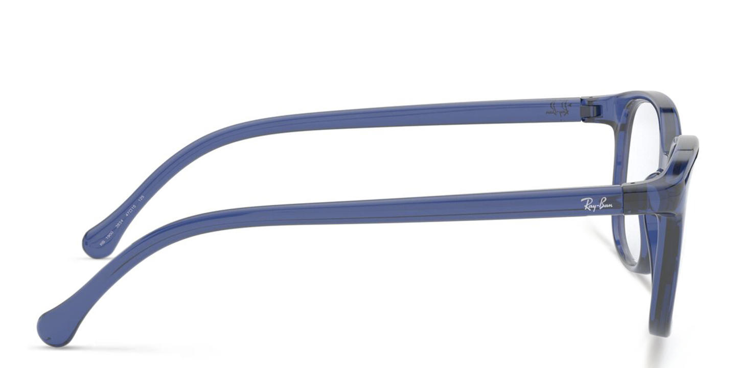 Ray-Ban Junior Kids Square Eyeglasses in Transparent Blue – Product Photo 2