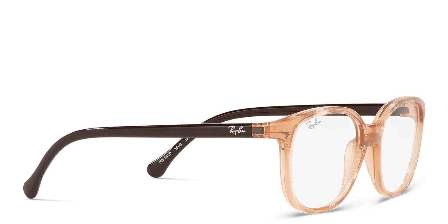 Ray-Ban Junior Kids Square Eyeglasses in Transparent Brown – Product Photo 3