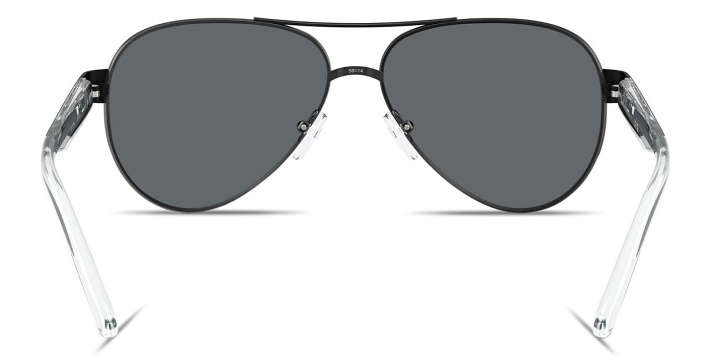 Armani Exchange Logo Signature Pilot Sunglasses in Black – Product Photo 3