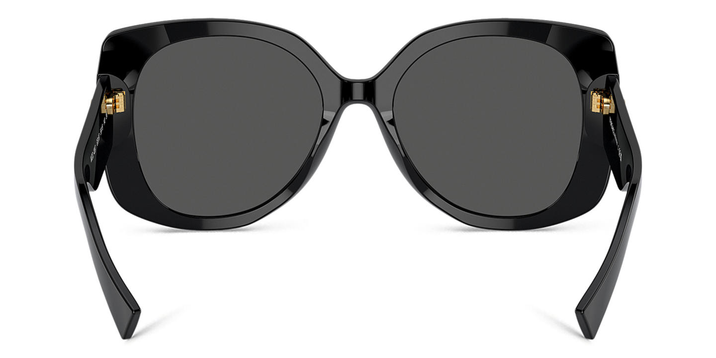 Shop VERSACE Medusa Oversized Sunglasses in Black online.