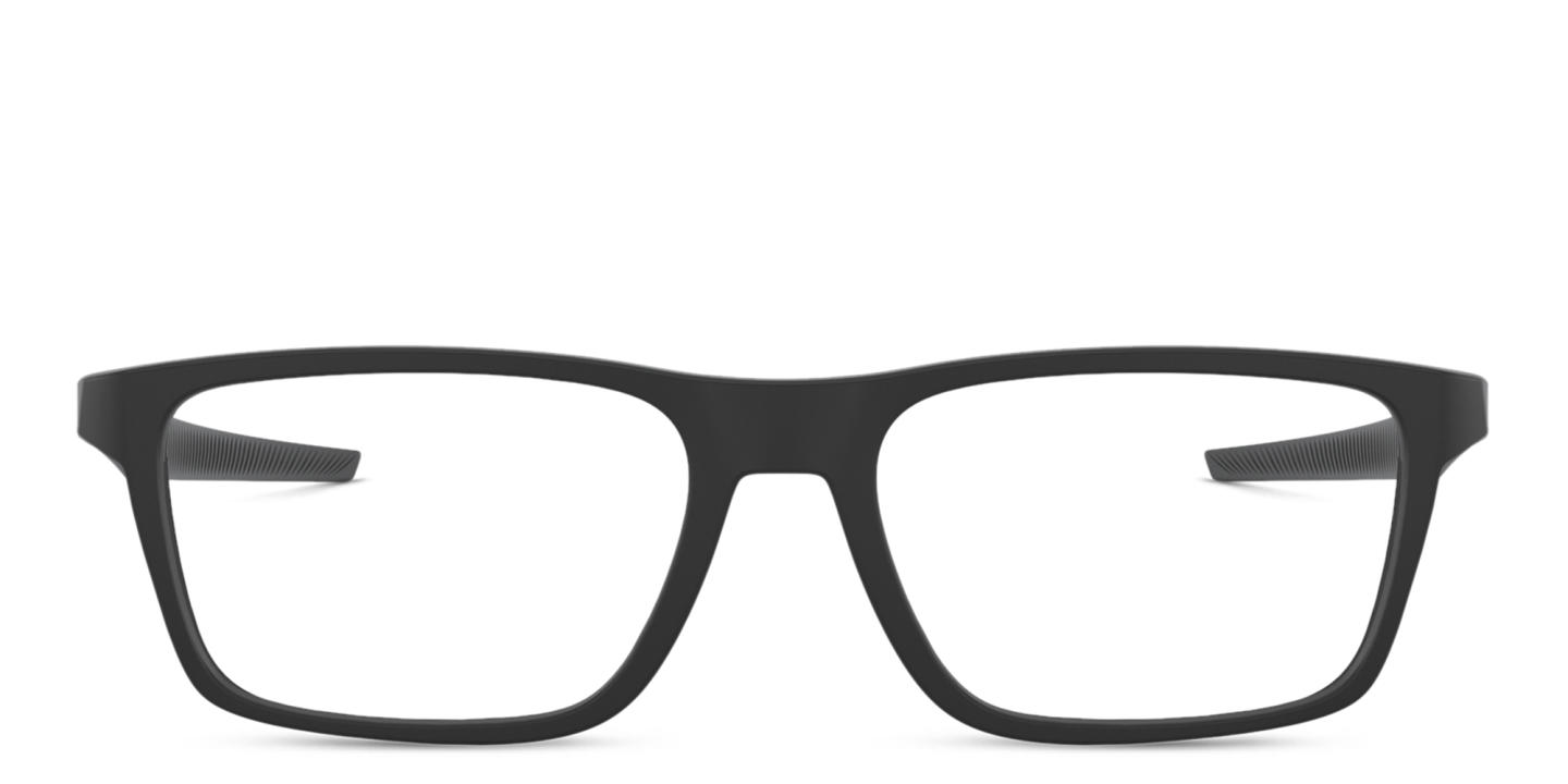 Shop Oakley Port Bow Rectangle Eyeglasses in Satin Black online.