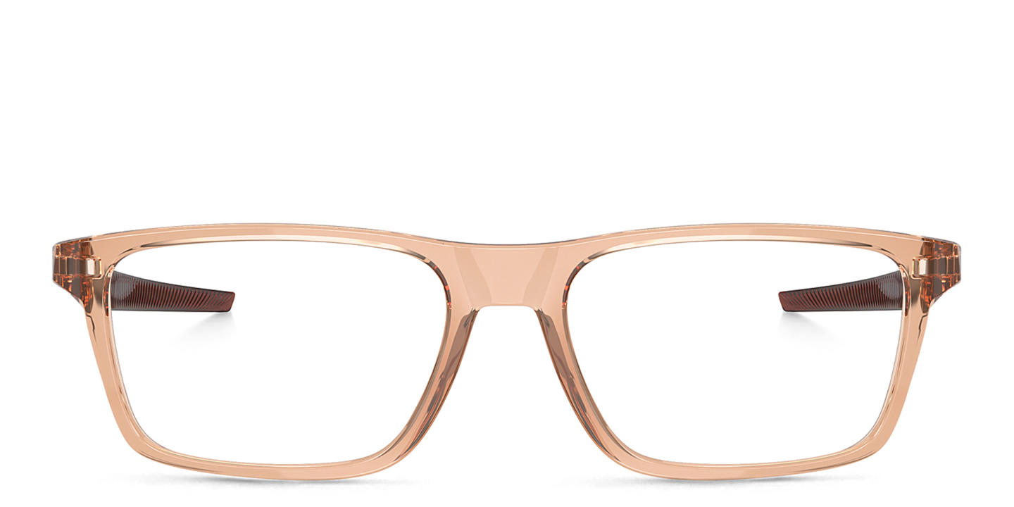 Shop Oakley Port Bow Rectangle Eyeglasses in Beige online.