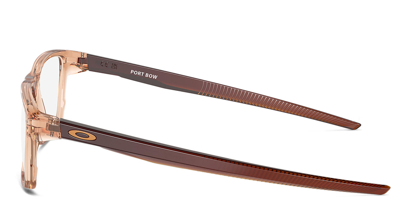 Shop Oakley Port Bow Rectangle Eyeglasses in Beige online.
