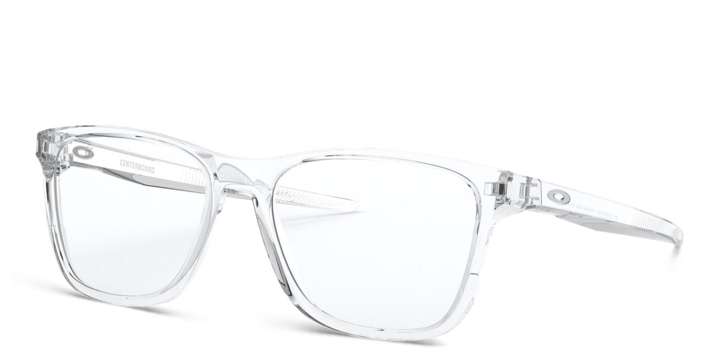 Oakley Centerboard Wide Square Eyeglasses in Polished Clear – Product Photo 1