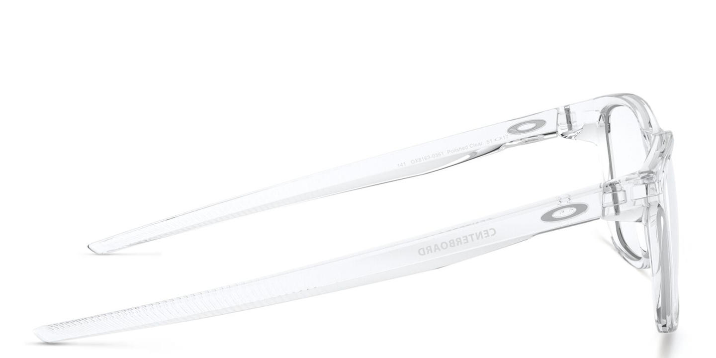Oakley Centerboard Wide Square Eyeglasses in Polished Clear – Product Photo 2