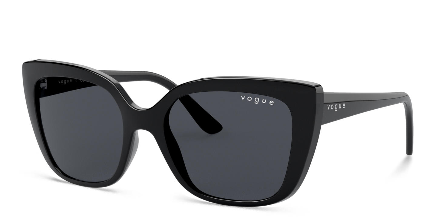 Vogue Eyewear Logo Lettering Cat-Eye Sunglasses in Black – Product Photo 1