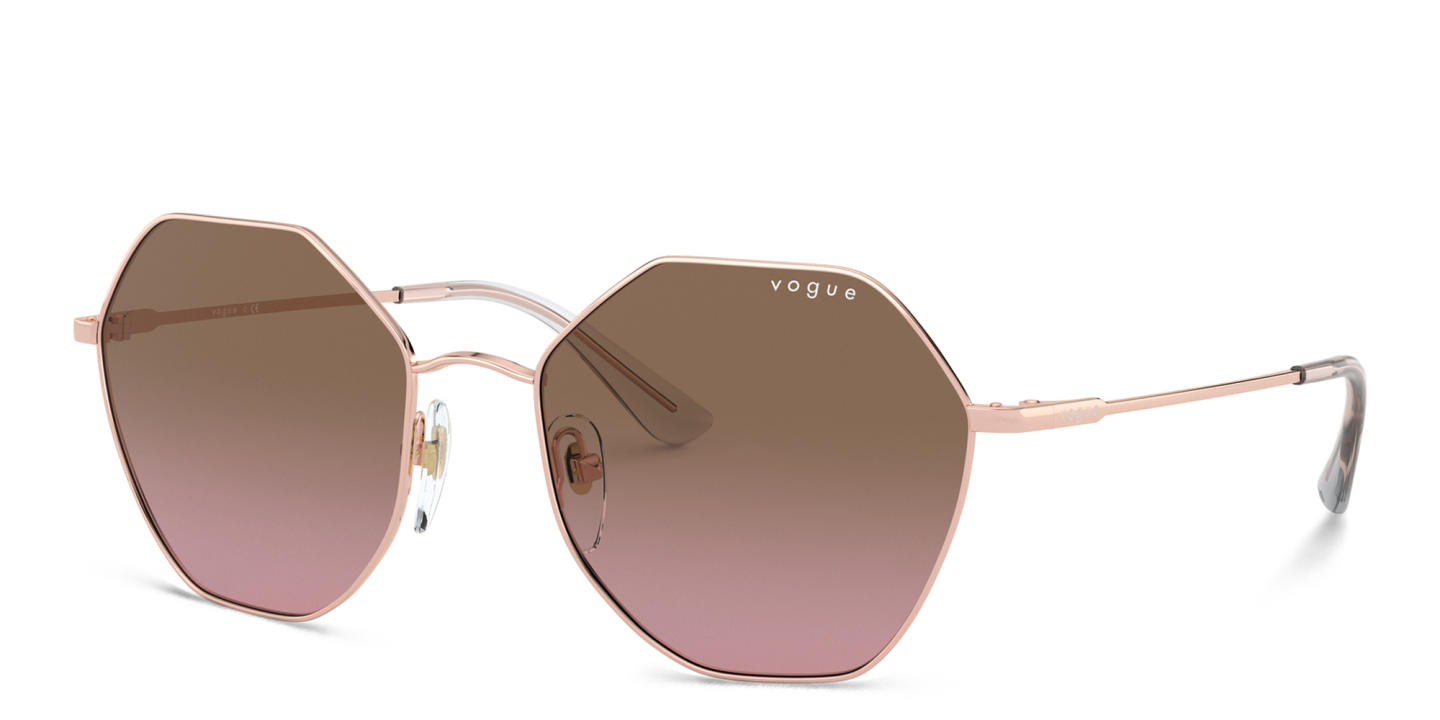 Vogue Eyewear Irregular Sunglasses in Rose Gold – Product Photo 1