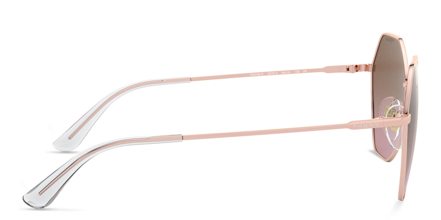 Vogue Eyewear Irregular Sunglasses in Rose Gold – Product Photo 2