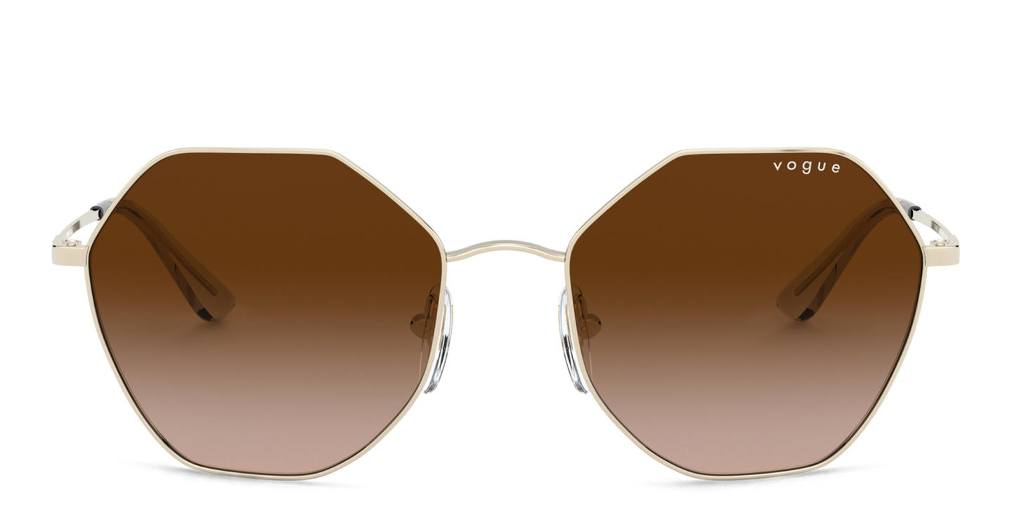 Vogue Eyewear Irregular Sunglasses in Gold – Product Photo 0