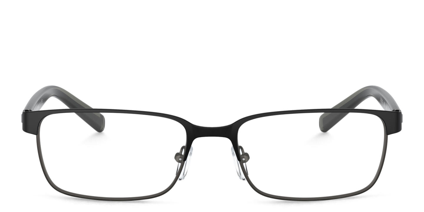 Armani Exchange Logo Lettering Wide Rectangle Eyeglasses in Black – Product Photo 0