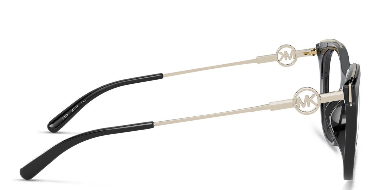 Shop Michael Kors Square Eyeglasses in Gold online.