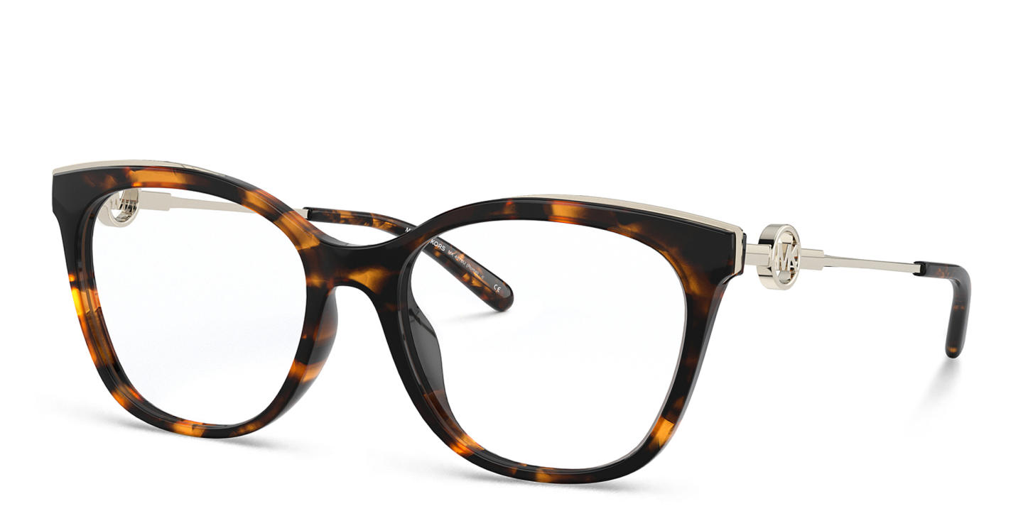 Shop Michael Kors Rome Square Eyeglasses in Tortoise online.