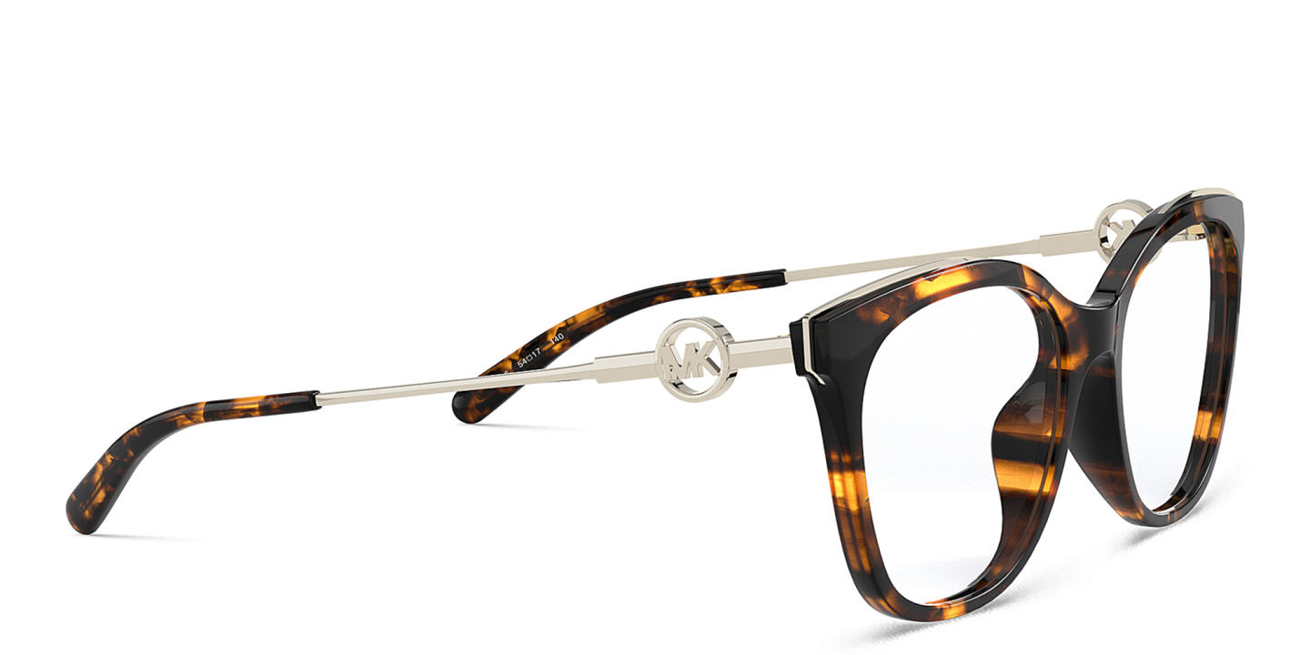 Shop Michael Kors Rome Square Eyeglasses in Tortoise online.