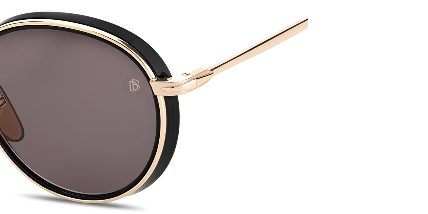Shop DAVID BECKHAM Panthos Sunglasses in Black Gold online.
