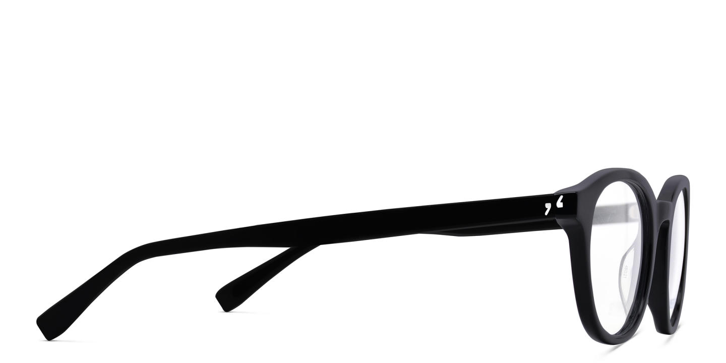 EYE'M Round Eyeglasses in Black – Product Photo 3