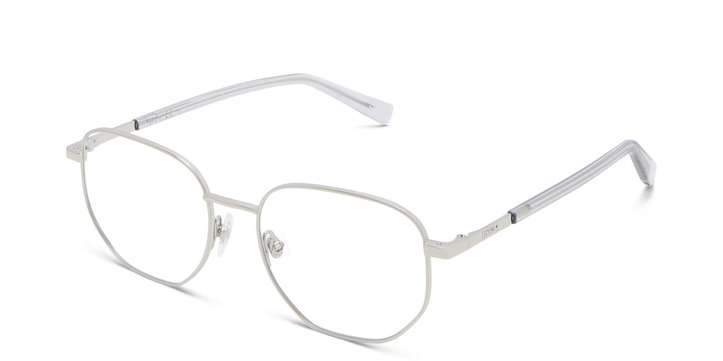 EYE'M Irregular Eyeglasses in Silver – Product Photo 2