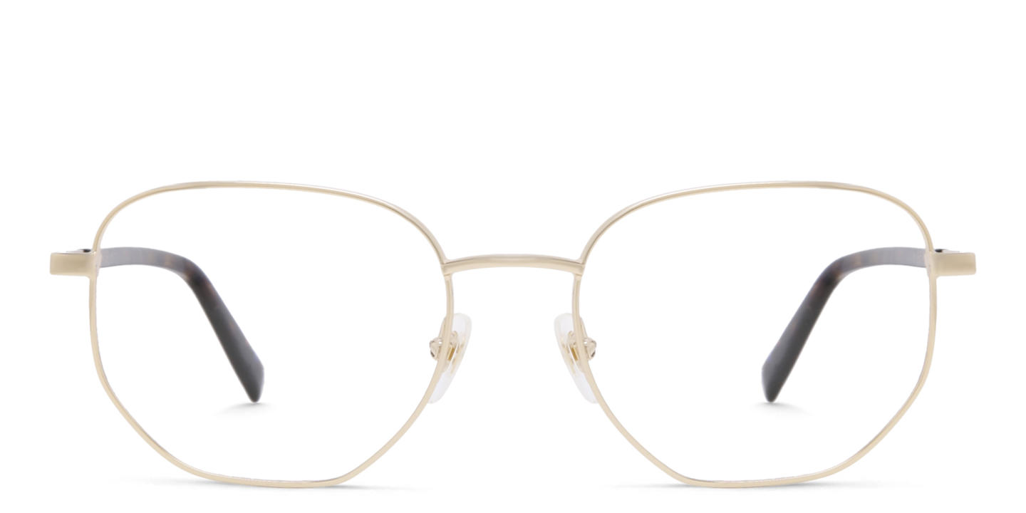 EYE'M Irregular Eyeglasses in Gold – Product Photo 0