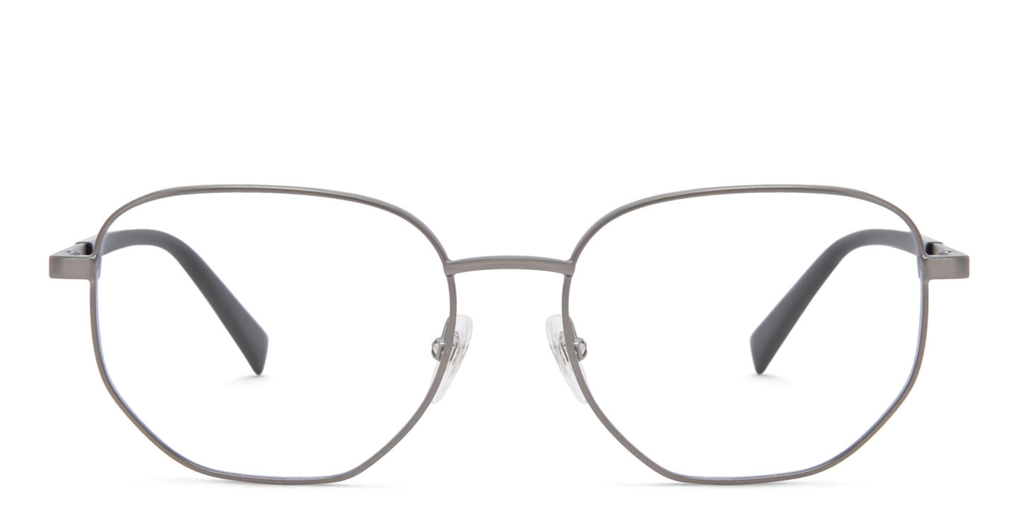 EYE'M Irregular Eyeglasses in Gunmetal – Product Photo 0