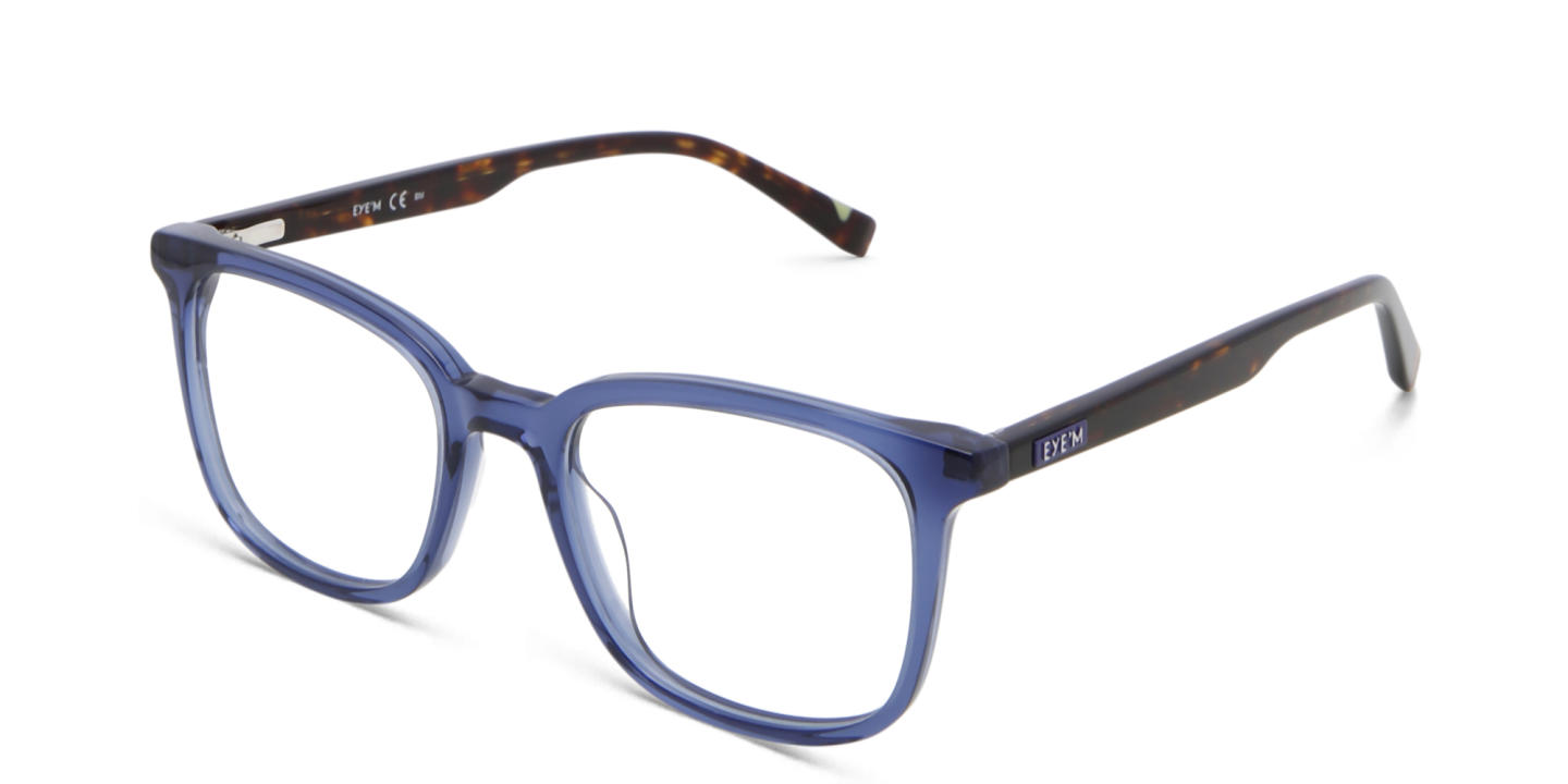 EYE'M Square Eyeglasses in Blue – Product Photo 2