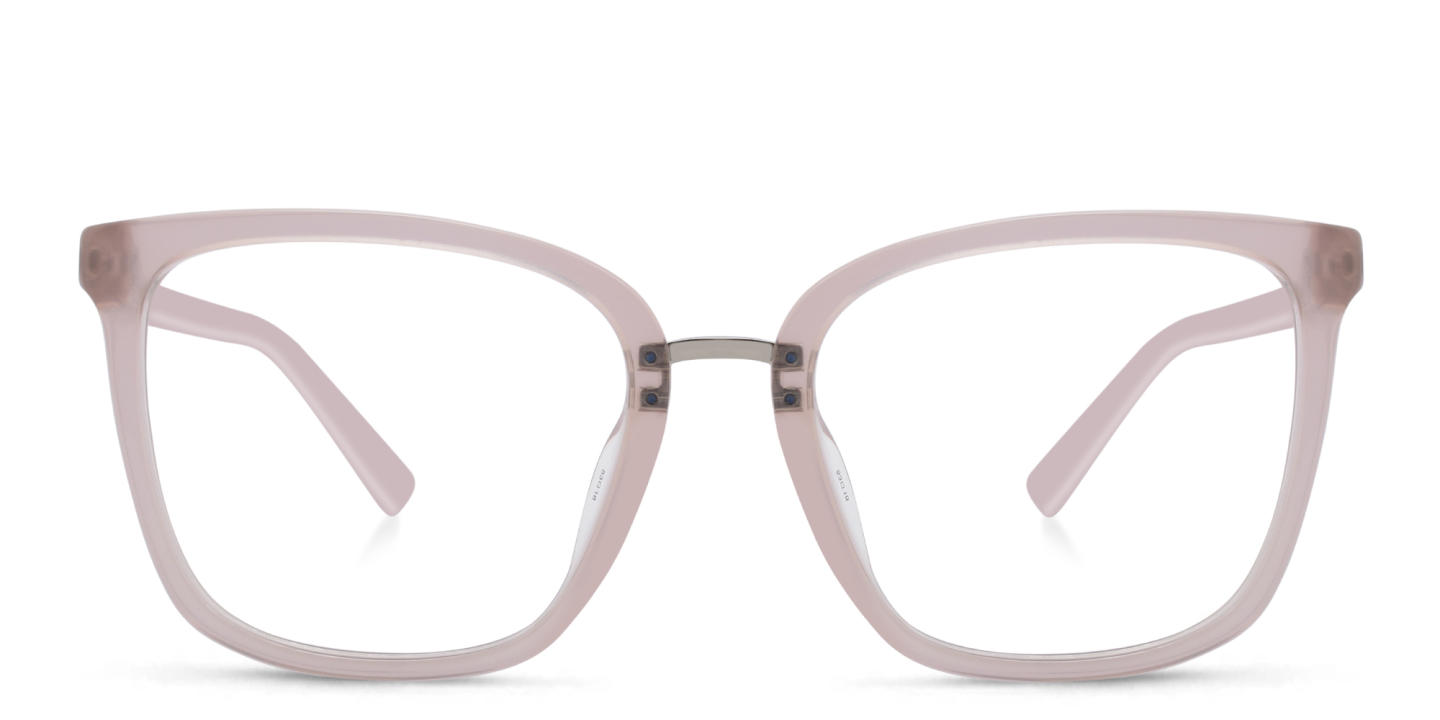 EYE'M Square Eyeglasses in Nude – Product Photo 0