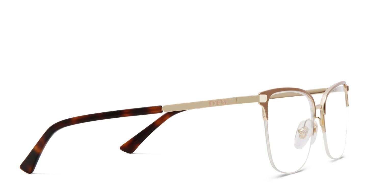 EYE'M Half Rim Cat Eye Eyeglasses in Nude – Product Photo 3