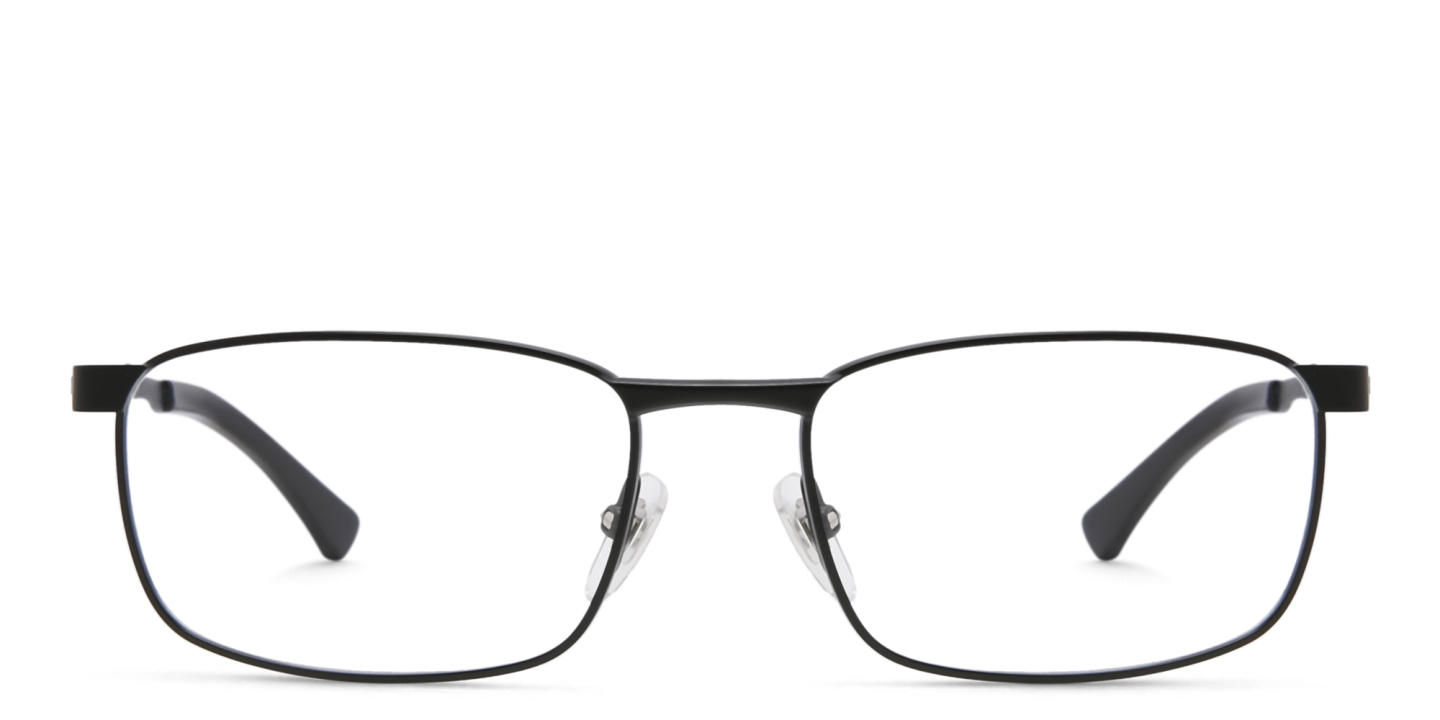 EYE'M Rectangle Eyeglasses in Black – Product Photo 0