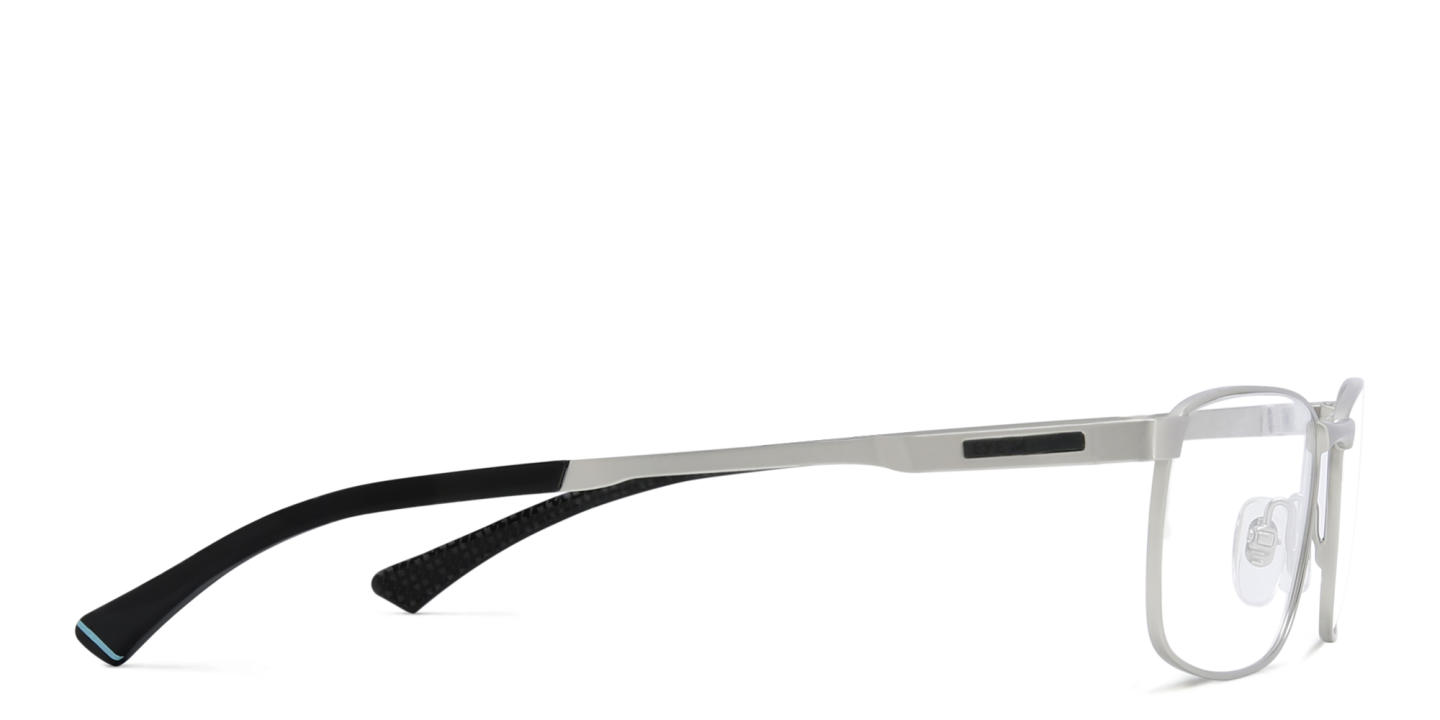 Shop EYE'M Rectangle Eyeglasses in Silver online.