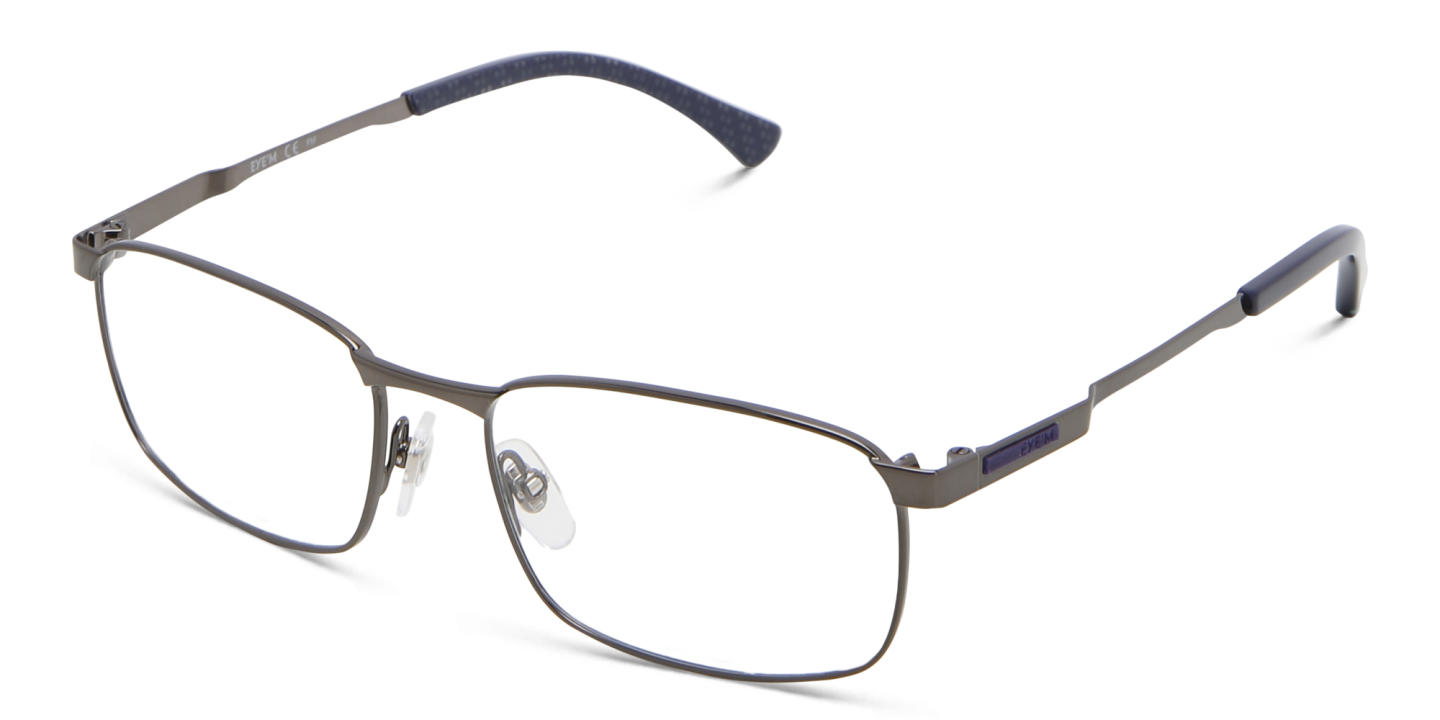 Shop EYE'M Rectangle Eyeglasses in Gunmetal online.