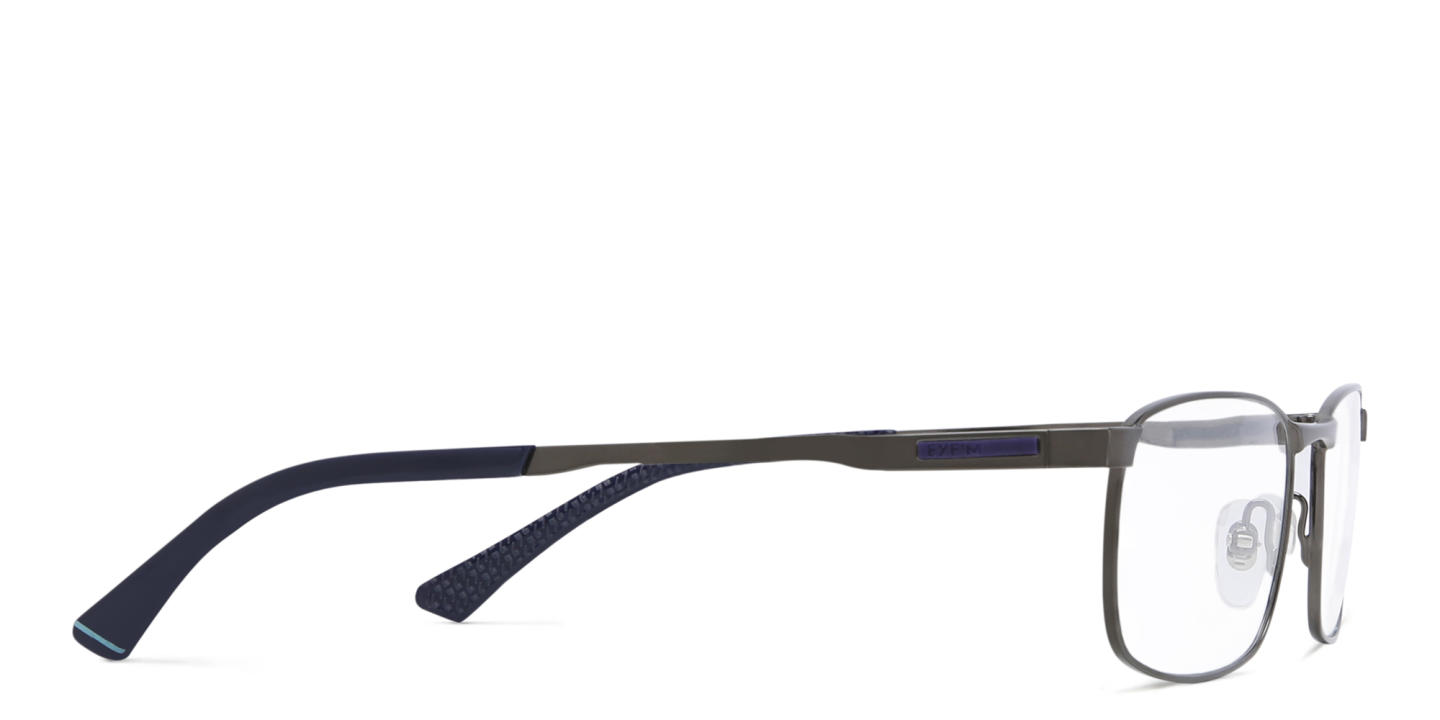 Shop EYE'M Rectangle Eyeglasses in Gunmetal online.