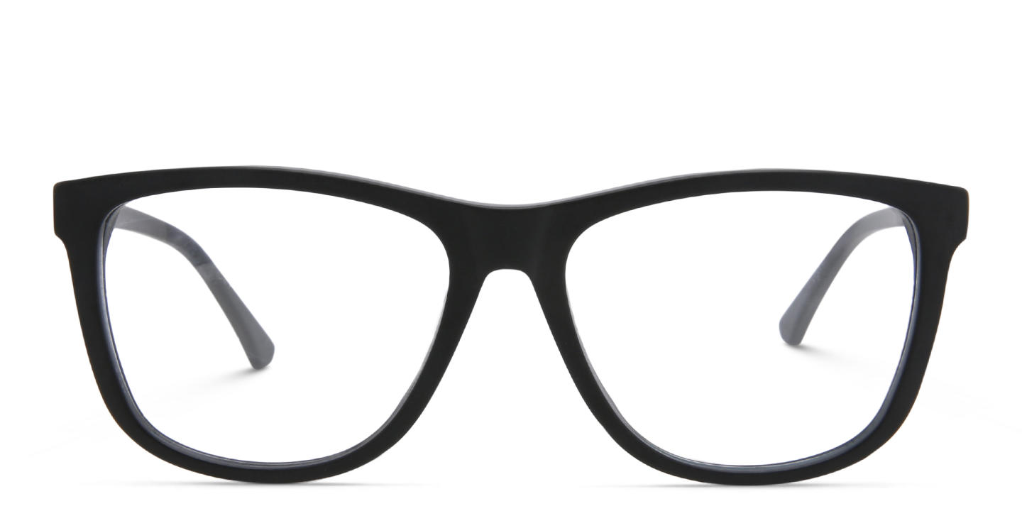 EYE'M Wide Square Eyeglasses in Black – Product Photo 0